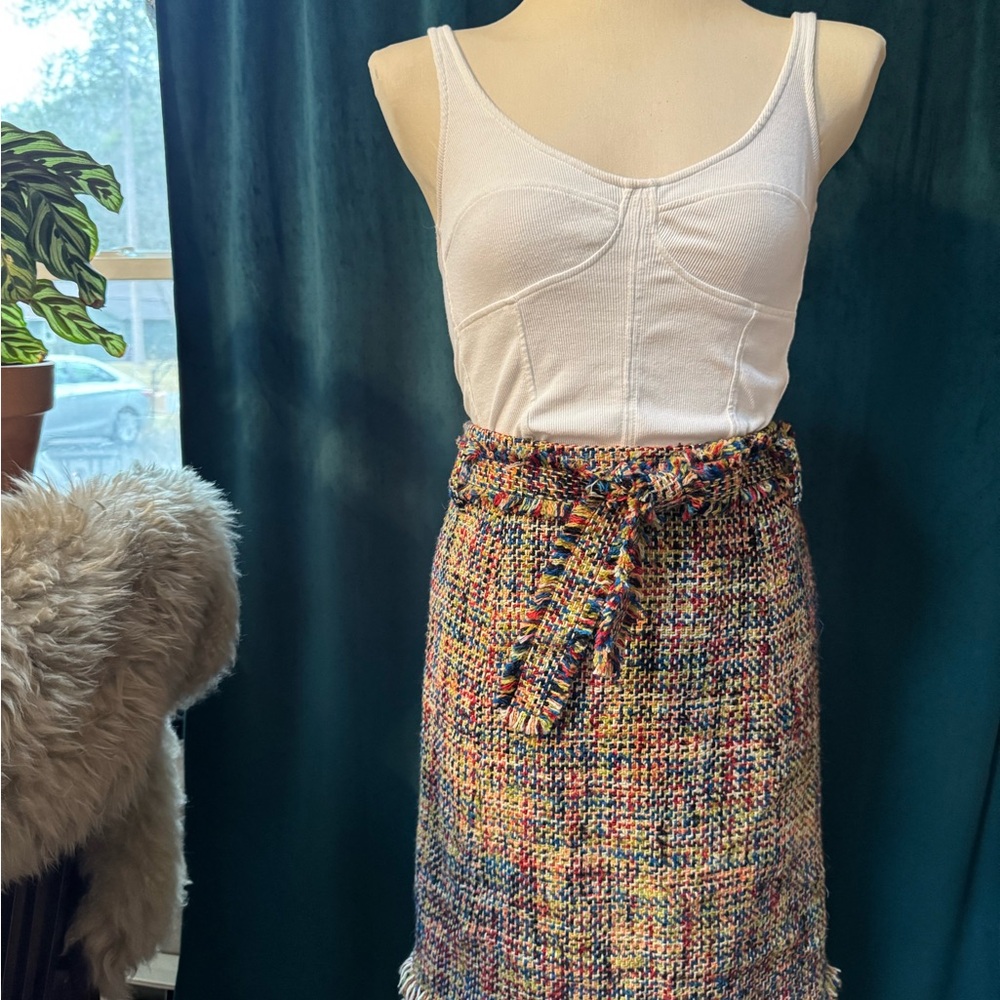Multicolor Tweed Skirt